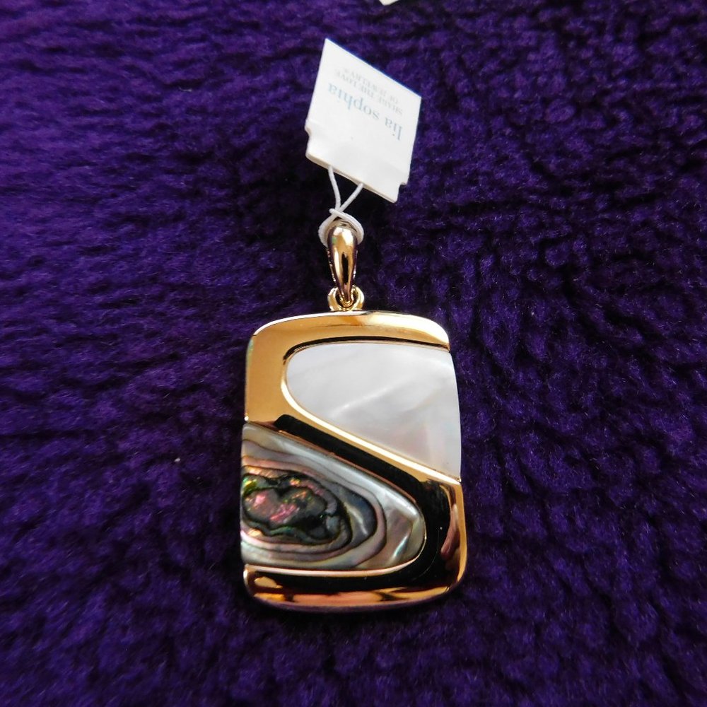 Lia Sophia Mother of Pearl/Abalone Pendant